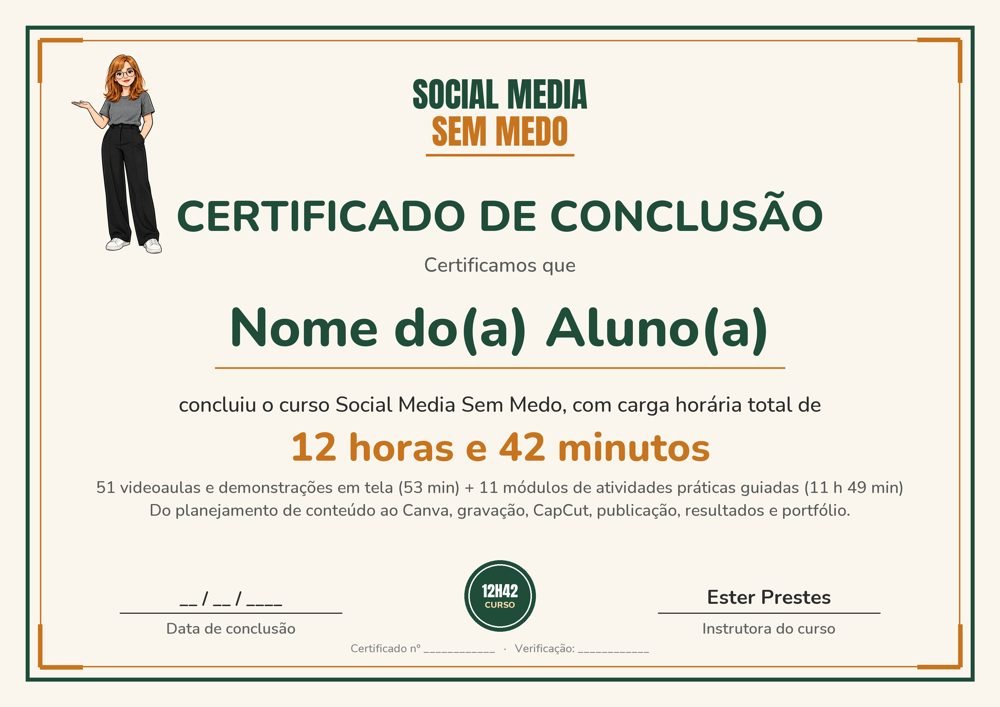 Modelo do certificado de conclusão do curso